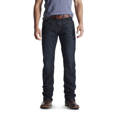 Ariat Work: Rebar M4 Low Rise DuraStretch Edge Boot Cut Pantalones Vaqueros Hombre - Azules Oscuro (